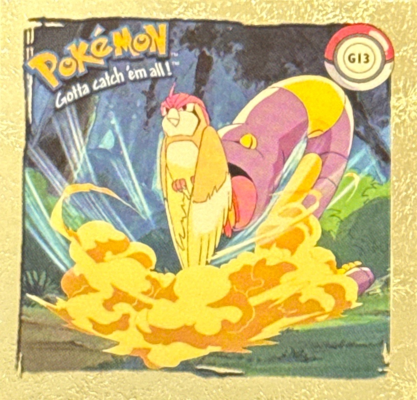 Ekans sticker #G13, Artbox (USA) Pokémon Artbox Stickers (1999), Gold, front