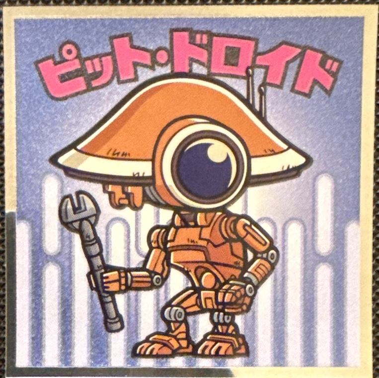 Pit Droid sticker, Star Wars Bikkuriman The Mandalorian & Grogu Stickers Checklist (2026), front
