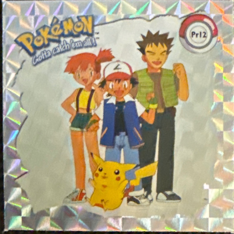 Ash Ketchum sticker #Pr12, Artbox (USA) Pokémon Artbox Stickers (1999), Prism, front