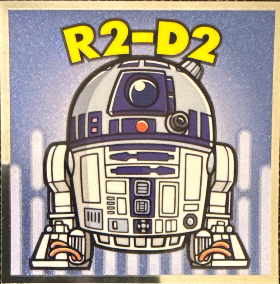 R2-D2 sticker, Star Wars Bikkuriman The Mandalorian & Grogu Stickers Checklist (2026), front