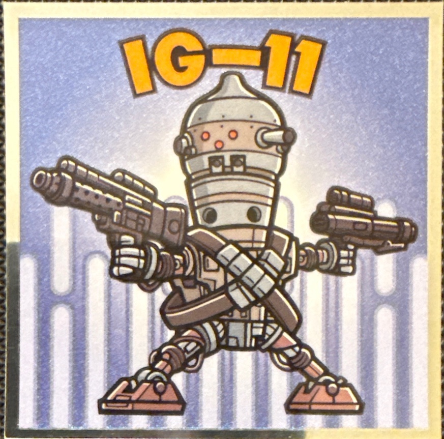 IG-11 sticker, Star Wars Bikkuriman The Mandalorian & Grogu Stickers Checklist (2026), front