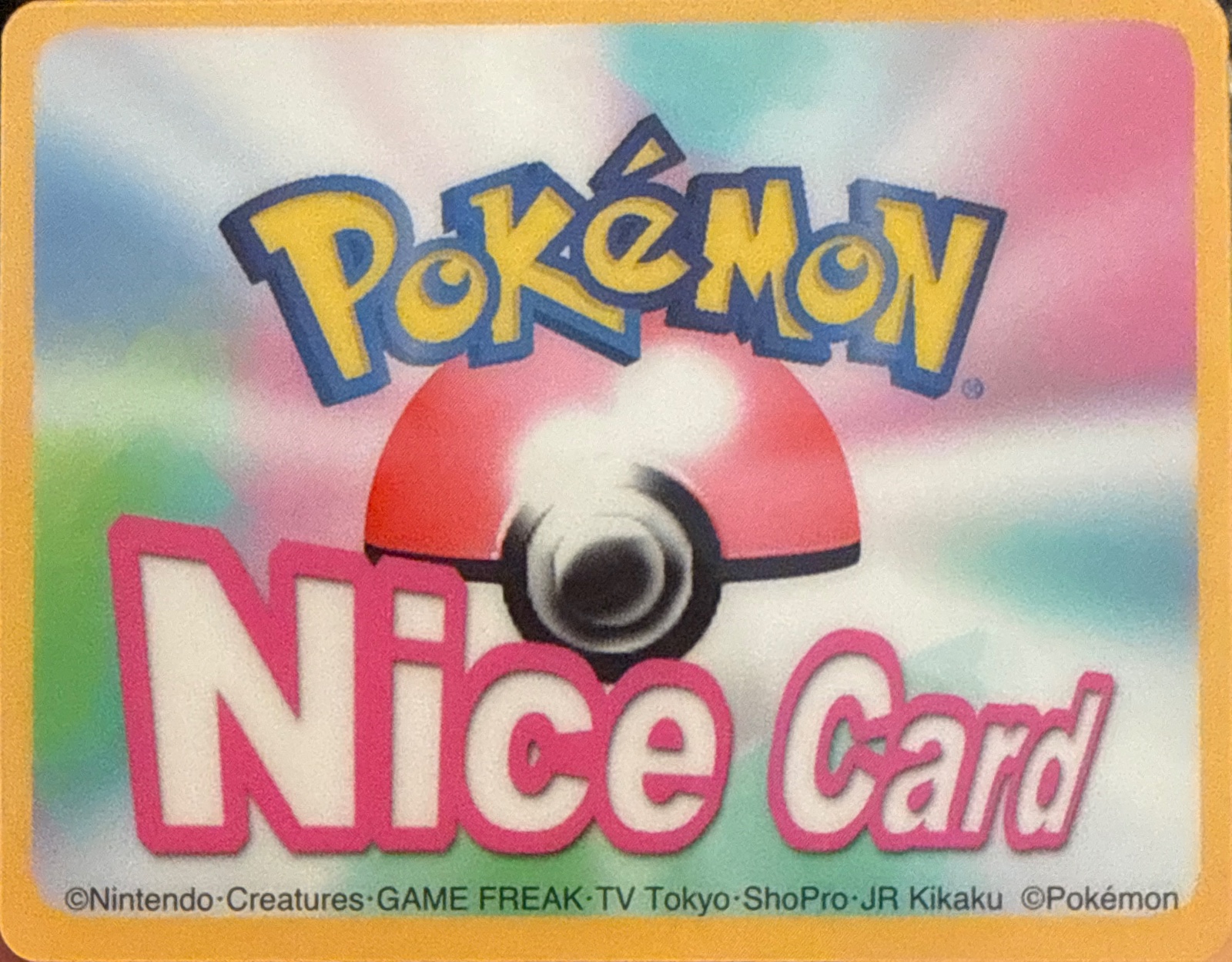 Slowpoke sticker #S024, Amada Pokémon Nice Cards (2004), back