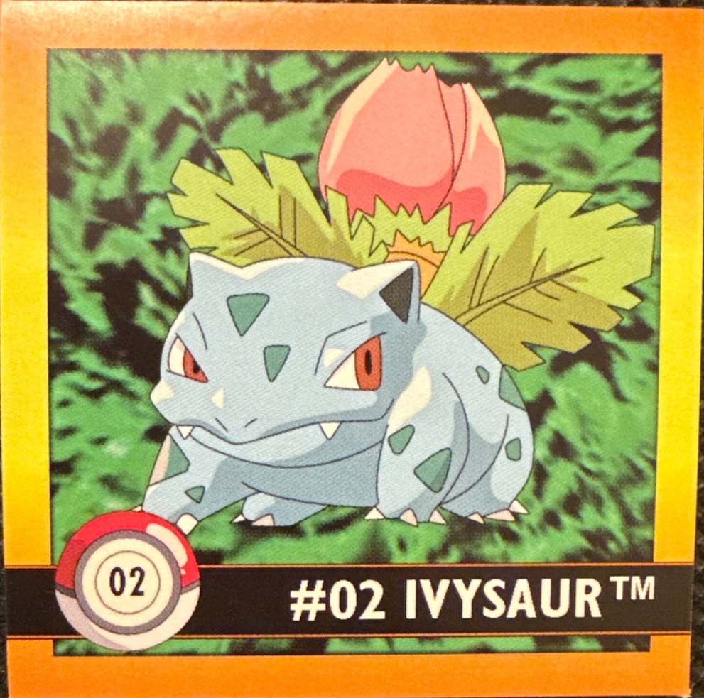 Ivysaur sticker #2, Artbox (USA) Pokémon Artbox Stickers (1999), front