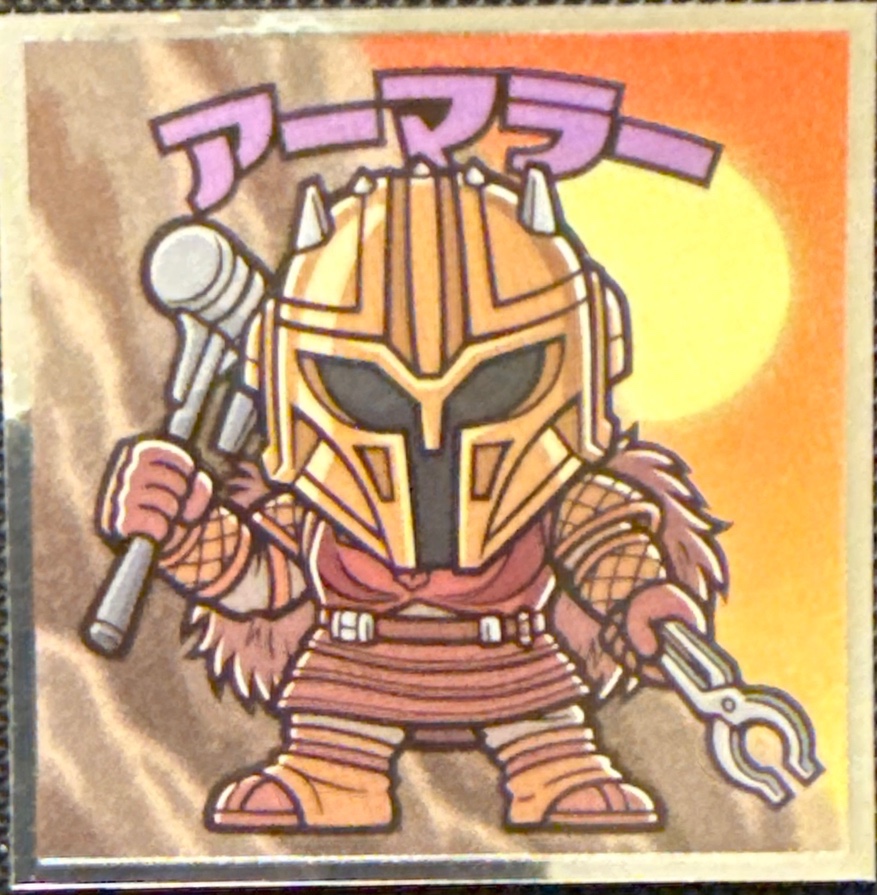 The Armorer sticker, Star Wars Bikkuriman The Mandalorian & Grogu Stickers Checklist (2026), front