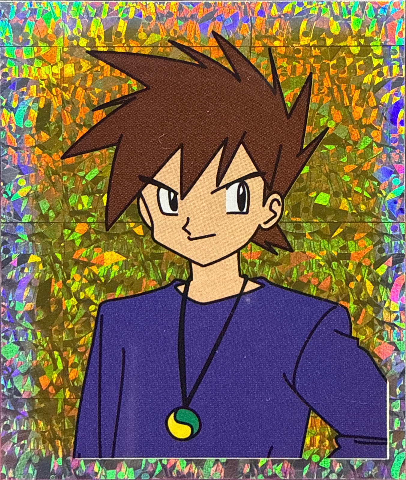 Gary Oak: Gold & Glitter card #S31, Pokémon Merlin Series 1 (1999), front