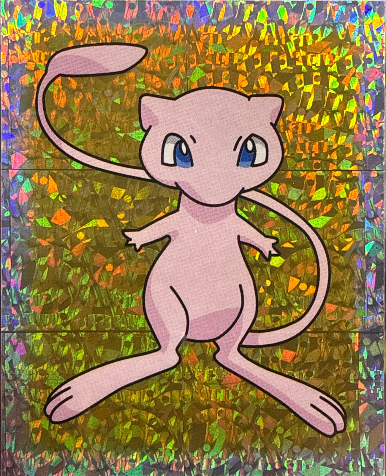 Mew: Gold & Glitter card #S25, Pokémon Merlin Series 1 (1999), front