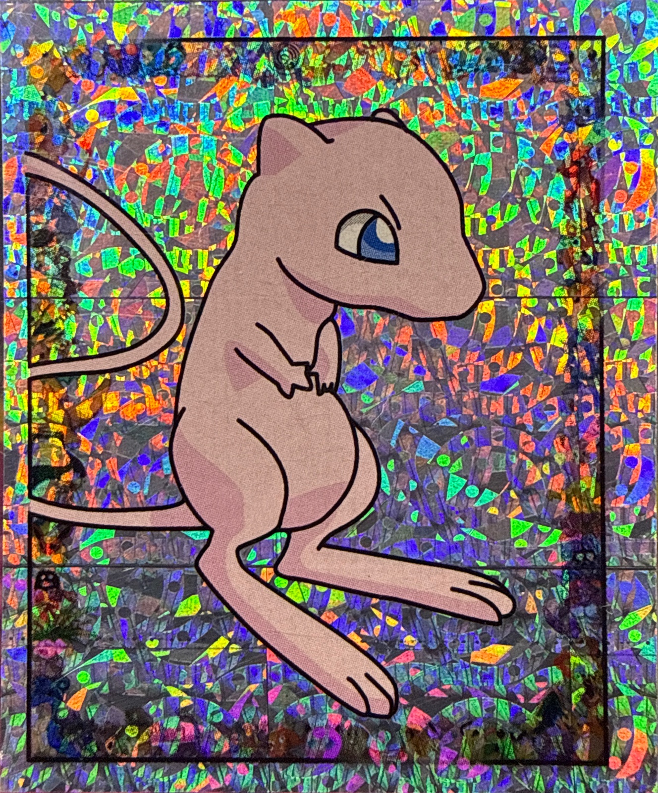 Mew: Glittery card #S23, Pokémon Merlin Series 1 (1999), front