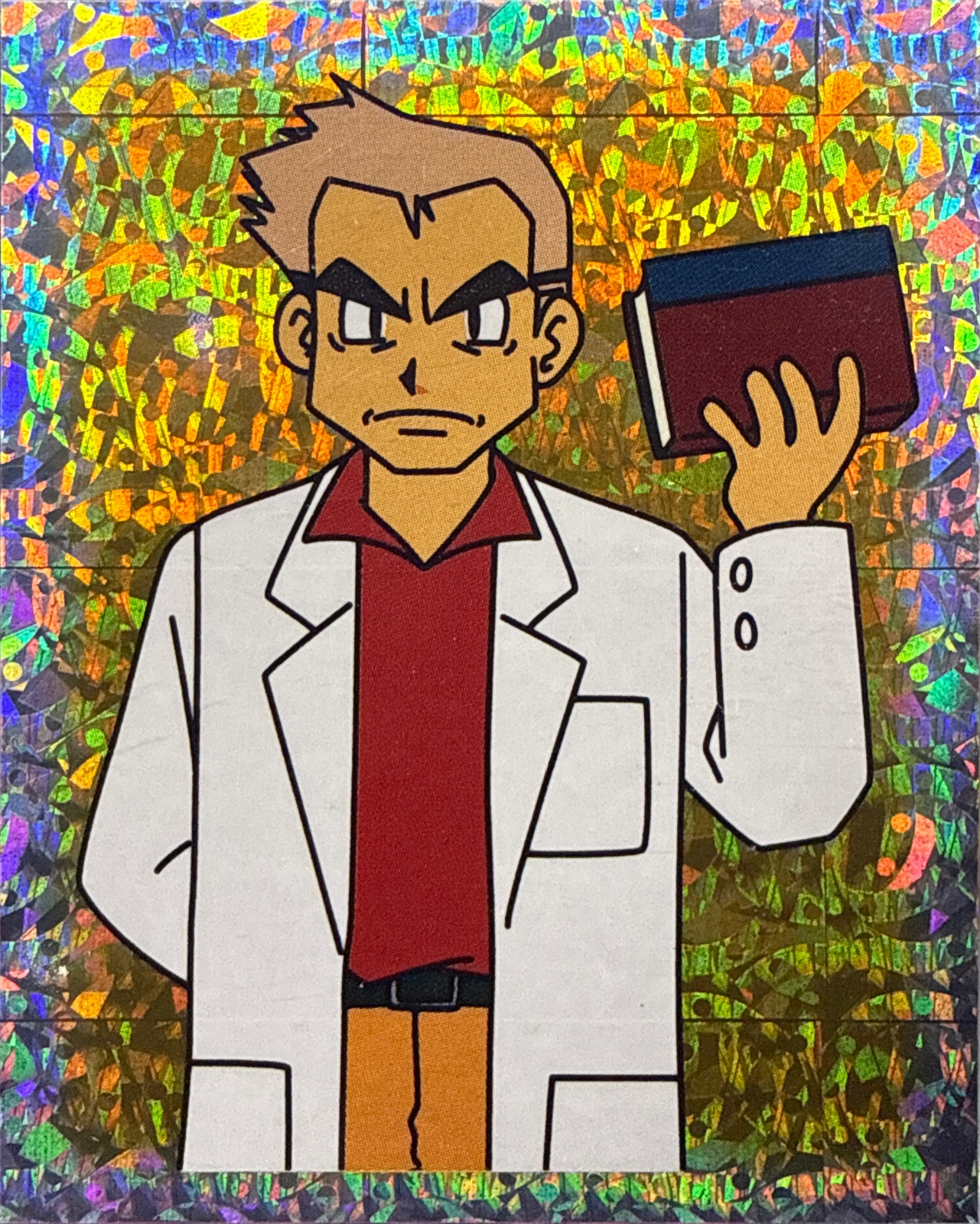 Professor Oak: Gold & Glitter card #S33, Pokémon Merlin Series 1 (1999), front