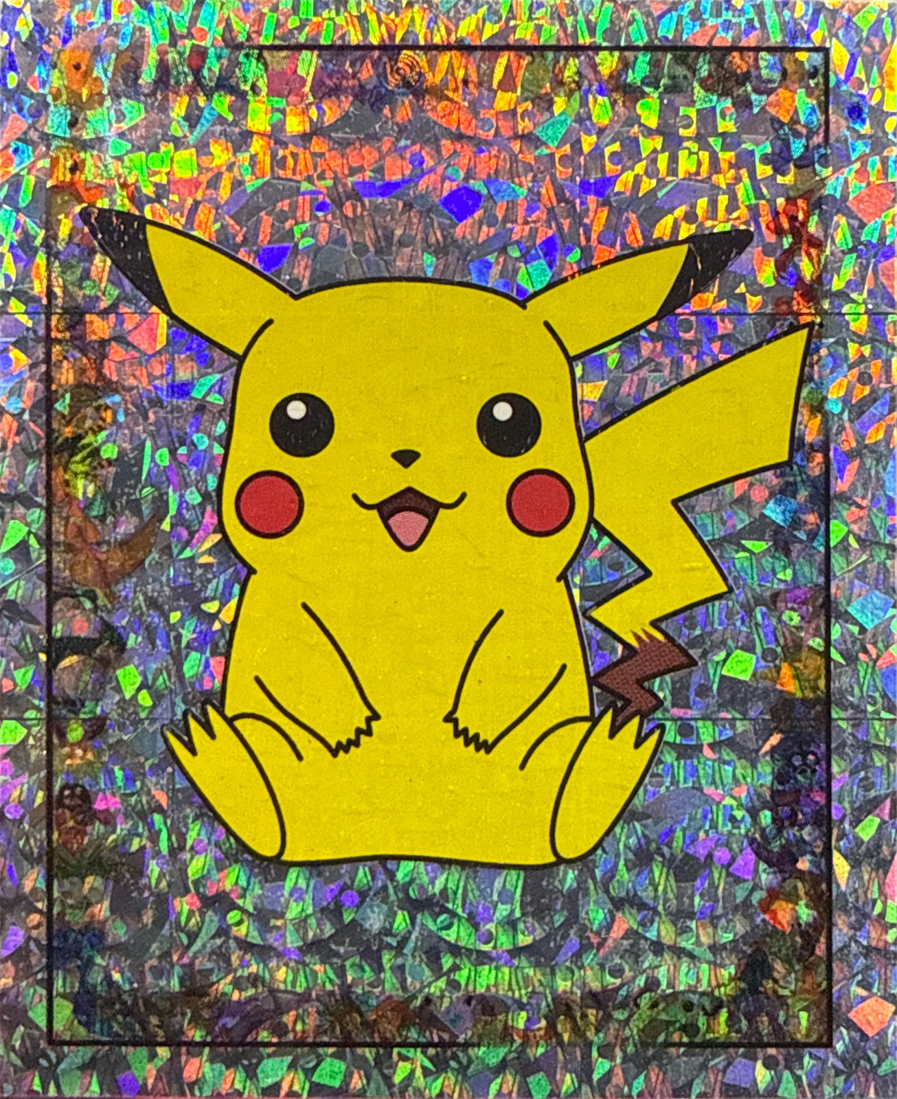 Pikachu: Glittery card #S1, Pokémon Merlin Series 1 (1999), front