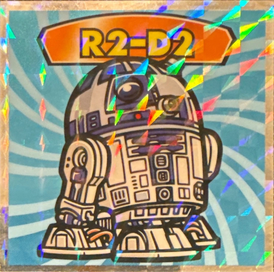 R2-D2 sticker, Star Wars Bikkuriman Episodes 1, 2, 3 Stickers Checklist (2015), Prism, front