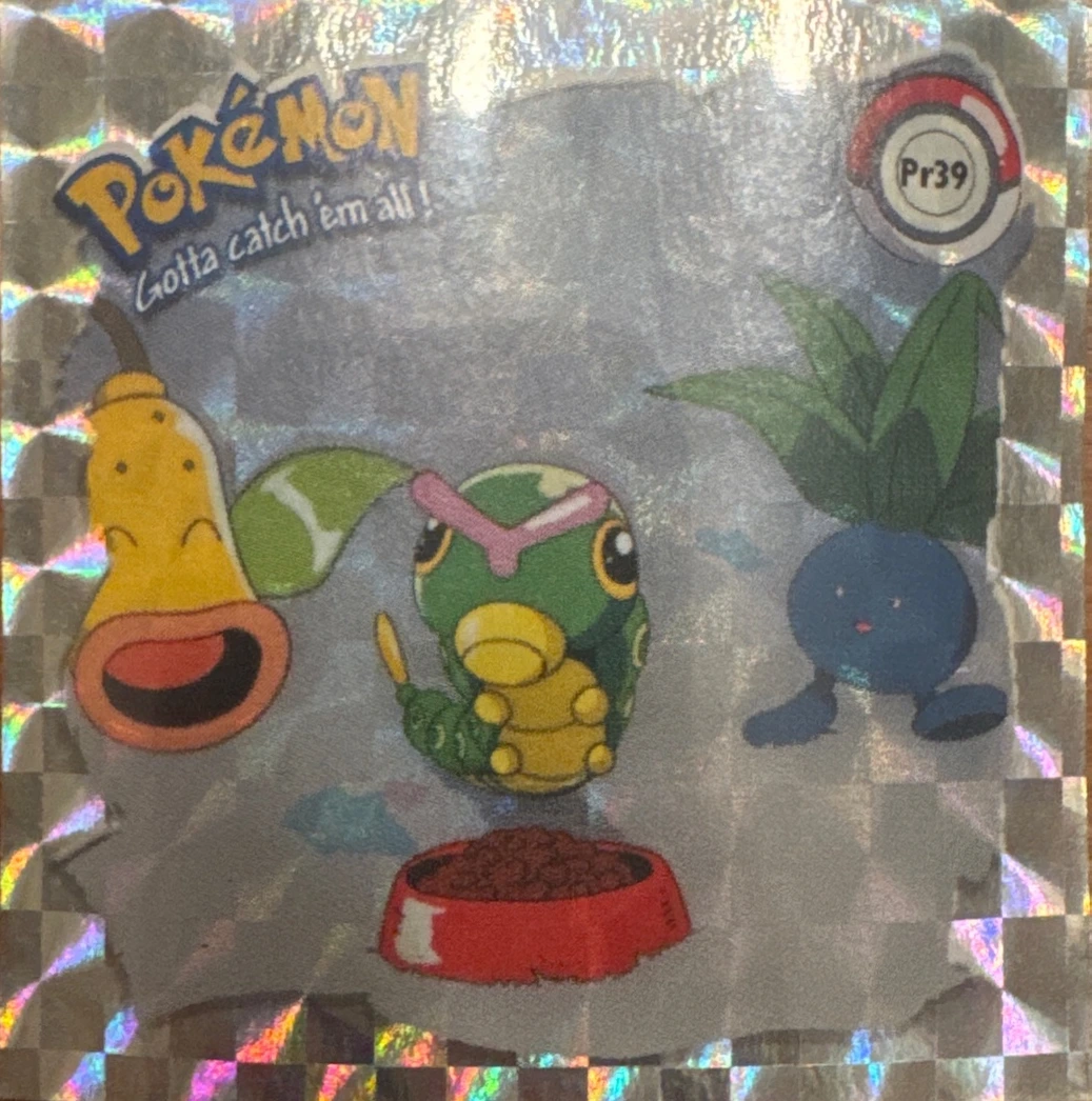 Caterpie sticker #Pr39, Artbox (USA) Pokémon Artbox Stickers (1999), Prism, front
