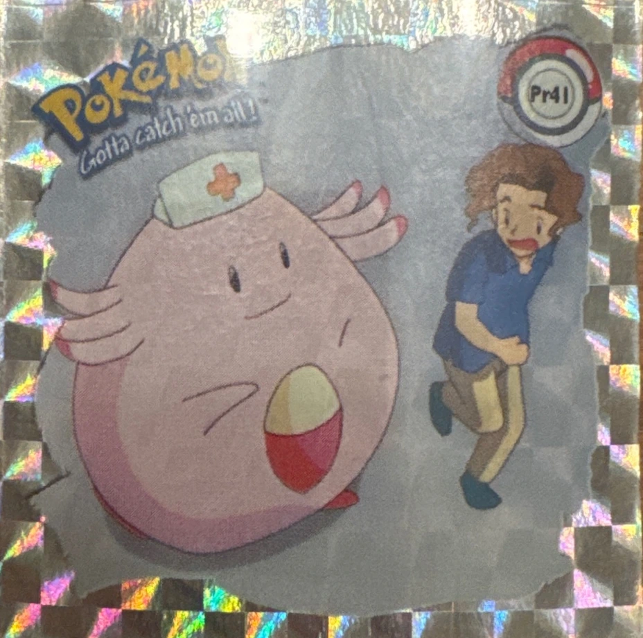 Chansey sticker #Pr41, Artbox (USA) Pokémon Artbox Stickers (1999), Prism, front