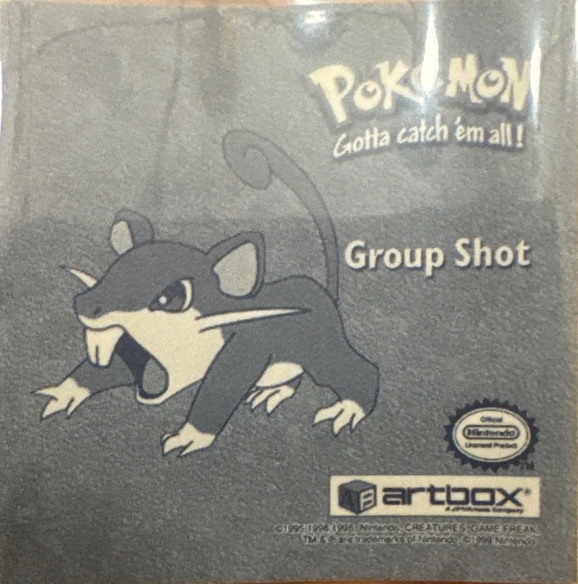 Group Shot sticker #Pr09, Artbox (USA) Pokémon Artbox Stickers (1999), Prism, back