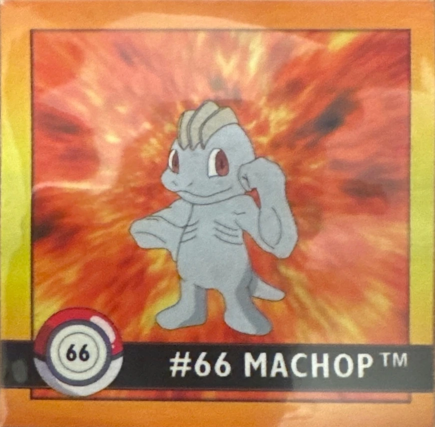 Machop sticker #66, Artbox (USA) Pokémon Artbox Stickers (1999), front