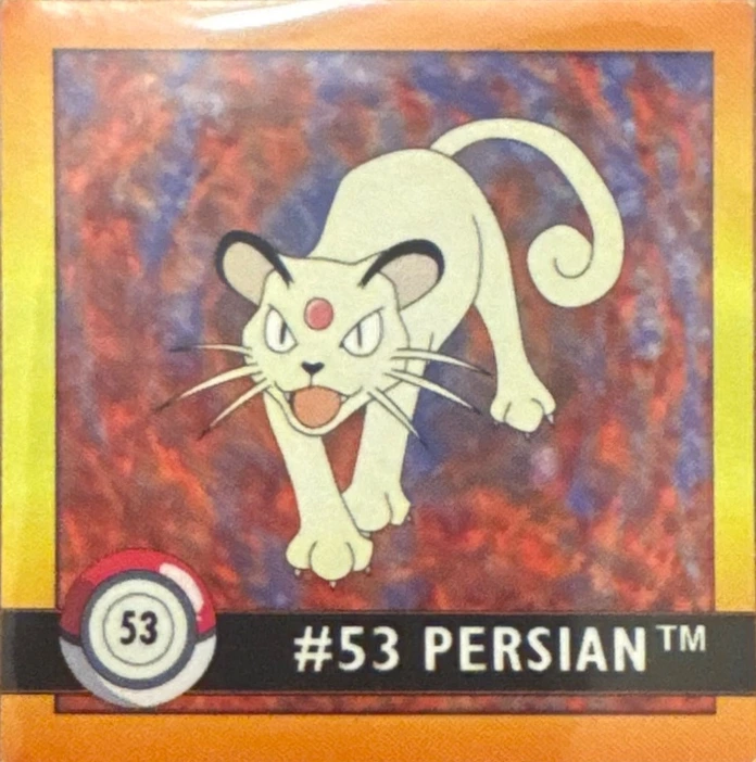 Persian sticker #53, Artbox (USA) Pokémon Artbox Stickers (1999), front