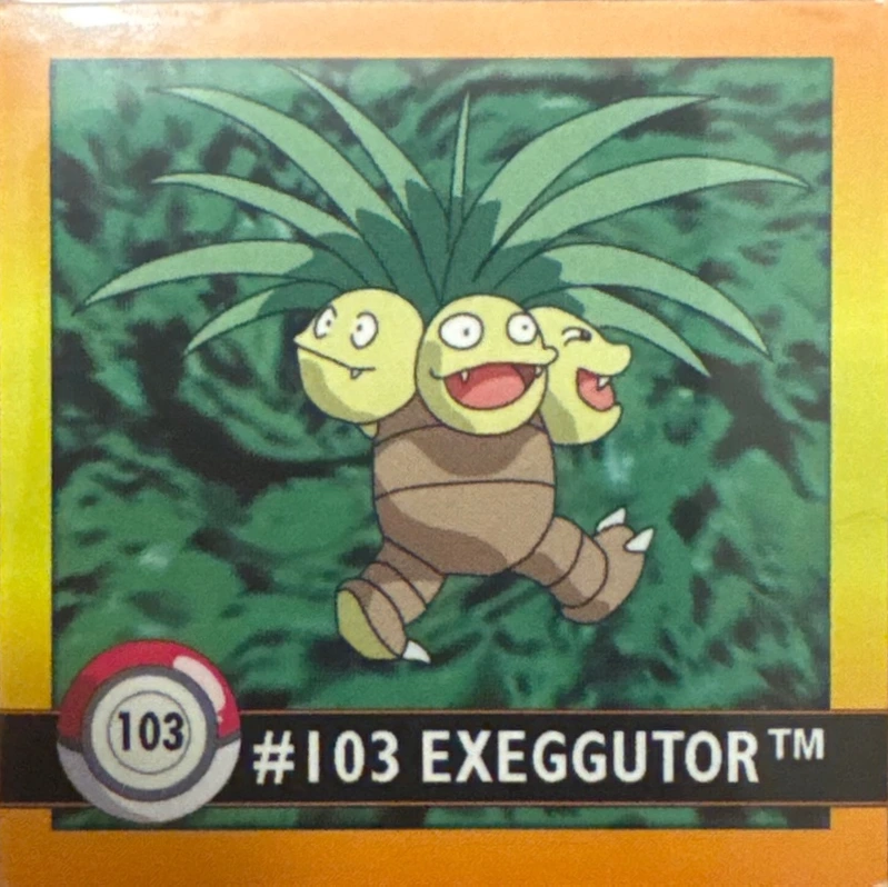 Exeggutor sticker #103, Artbox (USA) Pokémon Artbox Stickers (1999), front