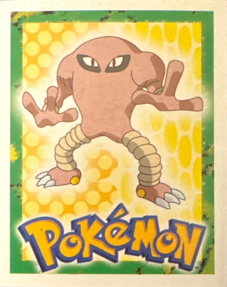Hitmonlee card #106, Pokémon Merlin Series 1 (1999), front