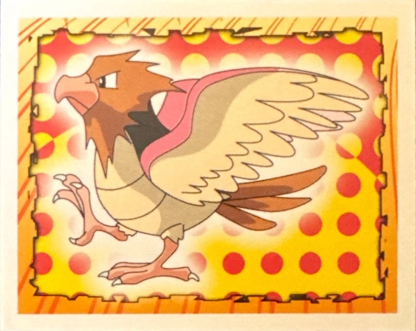 Spearow card #21, Pokémon Merlin Series 1 (1999), front