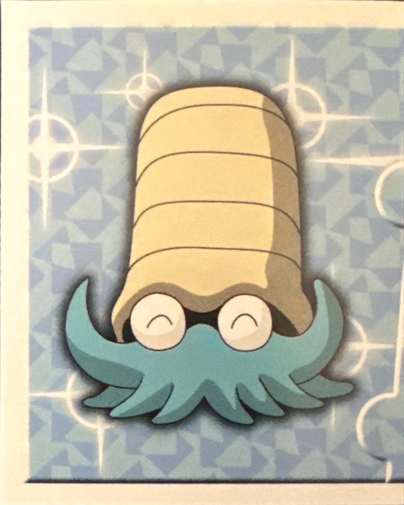 Omanyte: Evolution Card #225, Pokémon Merlin Series 1 (1999), front