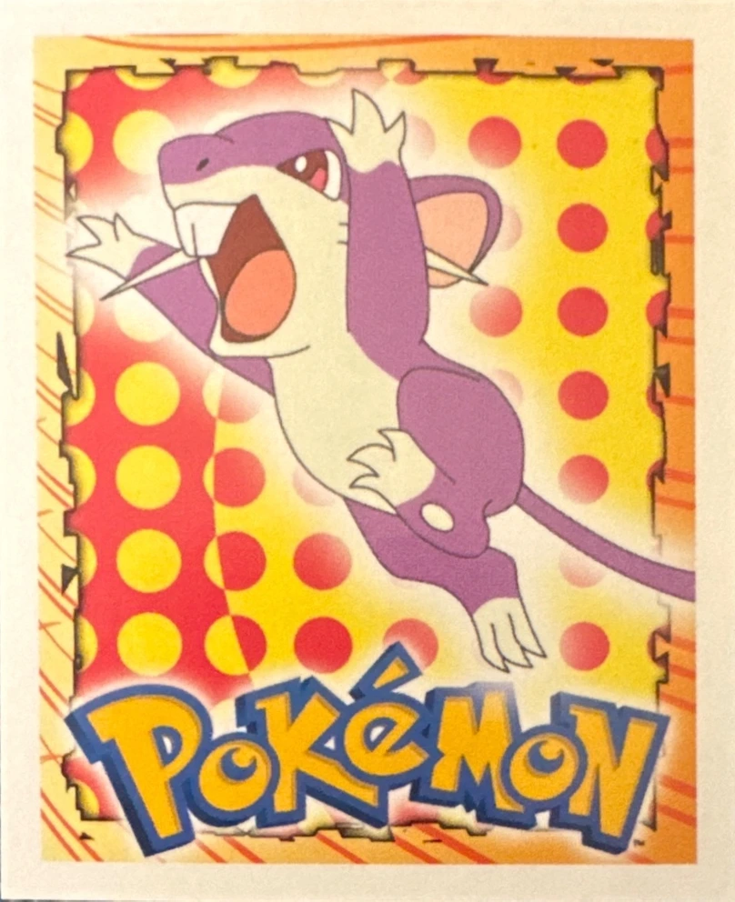 Rattata card #19, Pokémon Merlin Series 1 (1999), front