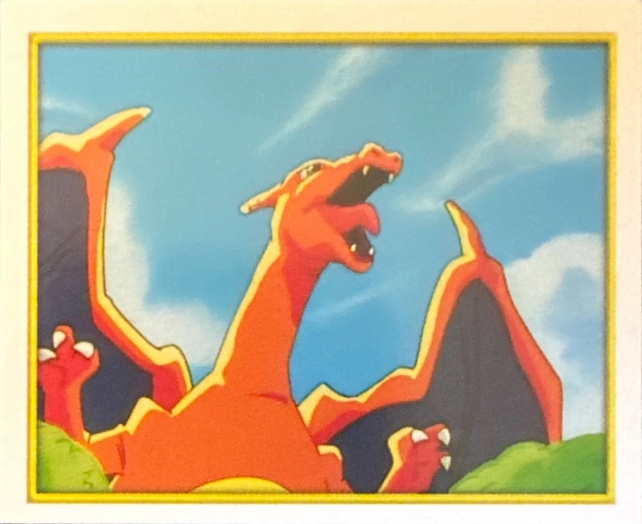 Charizard card #122, Pokémon Merlin Series 2 (2000), front