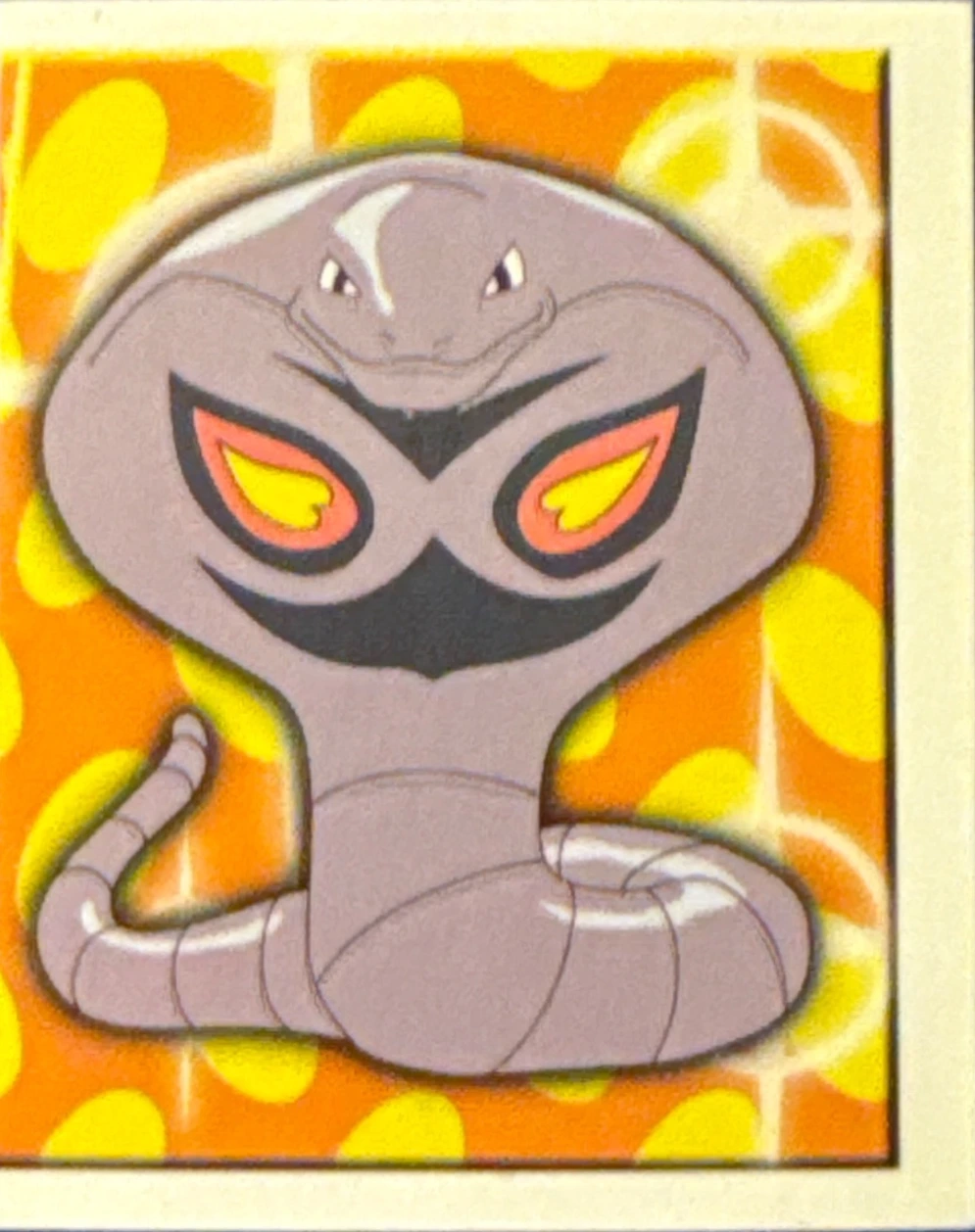 Arbok: Evolution Card #212, Pokémon Merlin Series 1 (1999), front