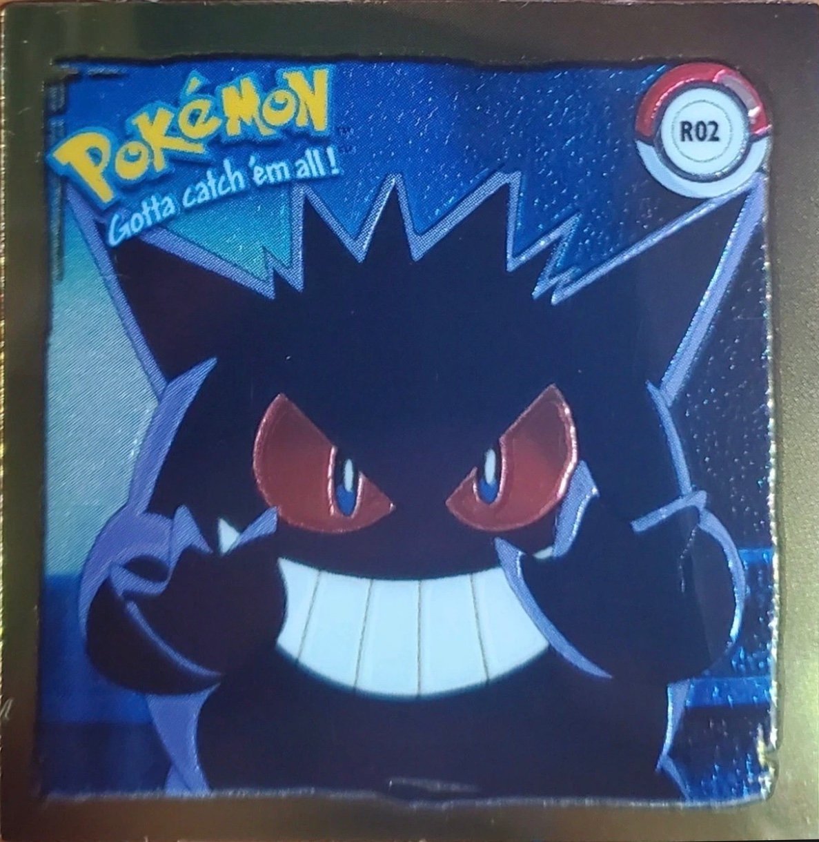Gengar collectible #R02, Artbox (USA) Pokémon Artbox Series 1 Flipz (1999), front